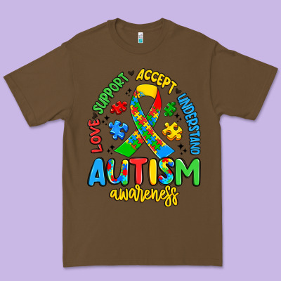Love Support Accept Understand Autism Awareness Premium Tee Designed By Artiststas
