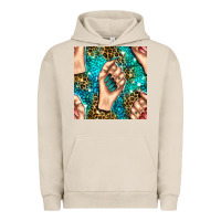 Pigment French Oak nail art with leopard and turquoise  gemstone seamless pattern bbs Urban Hoodie - BundleAndBundleShop