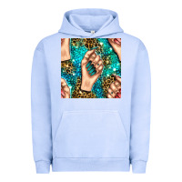 Pigment Grape Ice nail art with leopard and turquoise  gemstone seamless pattern bbs Urban Hoodie - BundleAndBundleShop