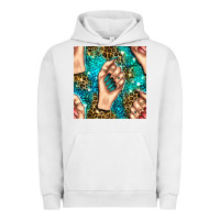 Pigment Lunar Rock nail art with leopard and turquoise  gemstone seamless pattern bbs Urban Hoodie - BundleAndBundleShop