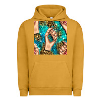 Pigment Peanut Butter nail art with leopard and turquoise  gemstone seamless pattern bbs Urban Hoodie - BundleAndBundleShop