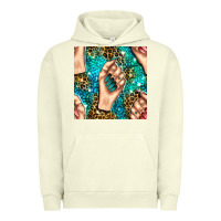 Pigment Pistachio nail art with leopard and turquoise  gemstone seamless pattern bbs Urban Hoodie - BundleAndBundleShop