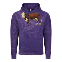 Cloud Purple hereford bull Vintage Hoodie - LillyAllenDesigns