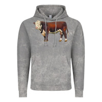 Cloud Rock hereford bull Vintage Hoodie - LillyAllenDesigns