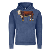 Vintage Denim hereford bull Vintage Hoodie - LillyAllenDesigns