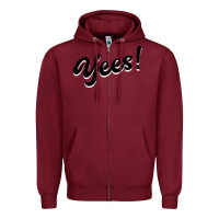 Burgundy YEES! Zipper Hoodie - Bettercallsaul