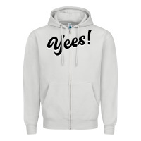Dove Grey YEES! Zipper Hoodie - Bettercallsaul