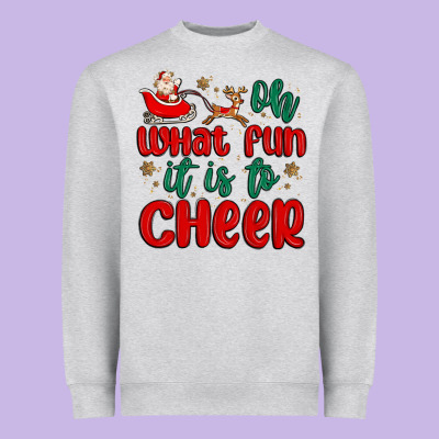 Oh What Fun It Is To Cheer Heavyweight Sweatshirt Designed By Maliassmallbusiness
