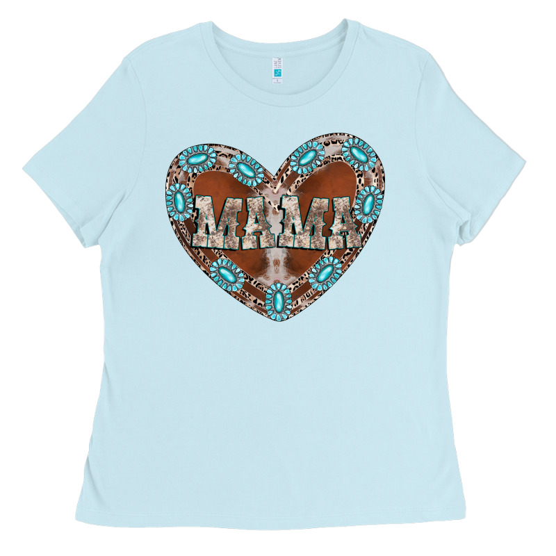 Mama Heart Cowhide Ladies Tee by CowhideDigitalArt | Teevron
