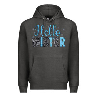 Charcoal Heather hello winter Premium Hoodie - JahusDesignShop