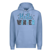 Colony Blue hello winter Premium Hoodie - JahusDesignShop