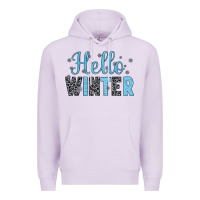 Lilac hello winter Premium Hoodie - JahusDesignShop