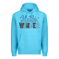 Ocean Blue hello winter Premium Hoodie - JahusDesignShop