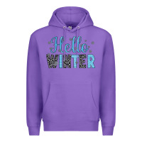 Purple hello winter Premium Hoodie - JahusDesignShop