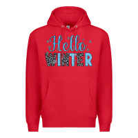 Red hello winter Premium Hoodie - JahusDesignShop