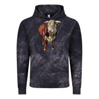 Cloud Black hereford bull face Vintage Hoodie - LillyAllenDesigns