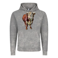 Cloud Rock hereford bull face Vintage Hoodie - LillyAllenDesigns