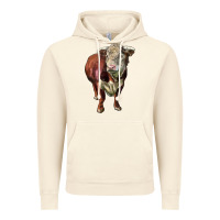 Vintage Artic hereford bull face Vintage Hoodie - LillyAllenDesigns