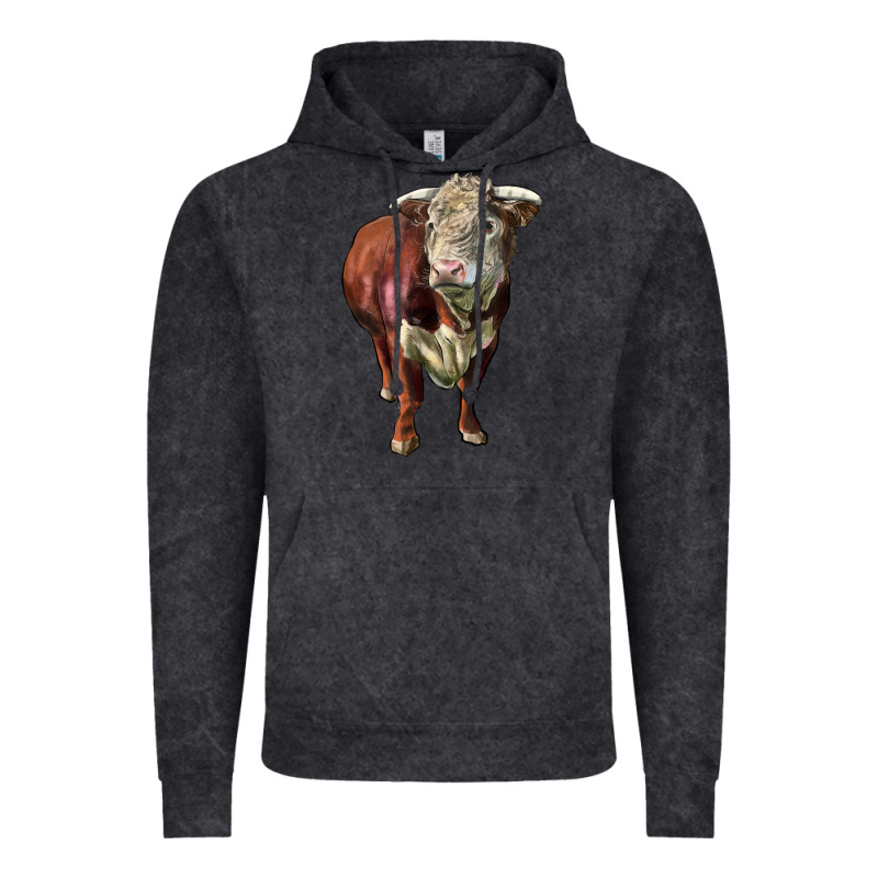 Hereford Bull Face Vintage Hoodie by LillyAllenDesigns | Teevron