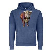 Vintage Denim hereford bull face Vintage Hoodie - LillyAllenDesigns