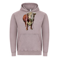 Vintage Zinc hereford bull face Vintage Hoodie - LillyAllenDesigns