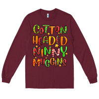 Burgundy cotton headed ninny muggins Long Sleeve Tee - MaliasSmallBusiness