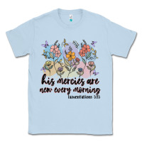 Dusty Blue his mercies are new every morning Classic Tee - MaliasSmallBusiness