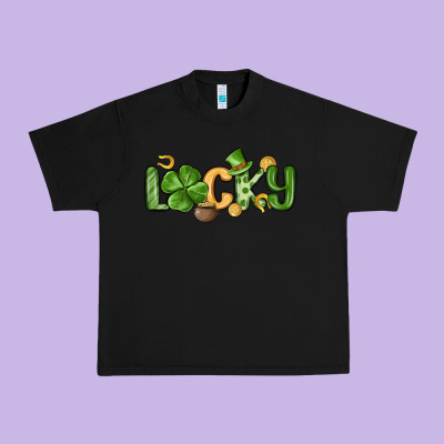 Lucky St Patrick S Day Urban Heavy Tee Designed By Maliassmallbusiness