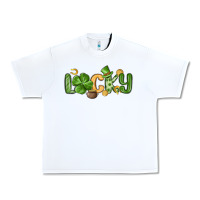 White lucky st patrick s day Urban Heavy Tee - MaliasSmallBusiness