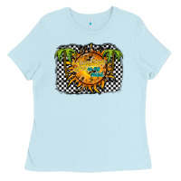 Baby Blue sunshine on my mind Ladies Tee - RacoonDesign