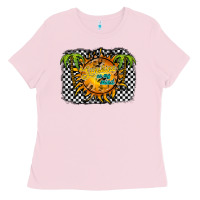 Bubblegum Pink sunshine on my mind Ladies Tee - RacoonDesign