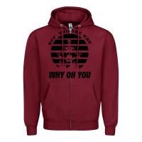 Burgundy EFF You See Kay Why Oh You Skeleton Yogas Vintage Zipper Hoodie - Bettercallsaul
