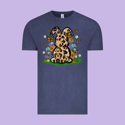 Western Floral Bunny Vintage Tee Designed By Maliassmallbusiness