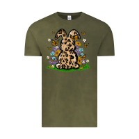 Vintage Olive western floral bunny Vintage Tee - MaliasSmallBusiness