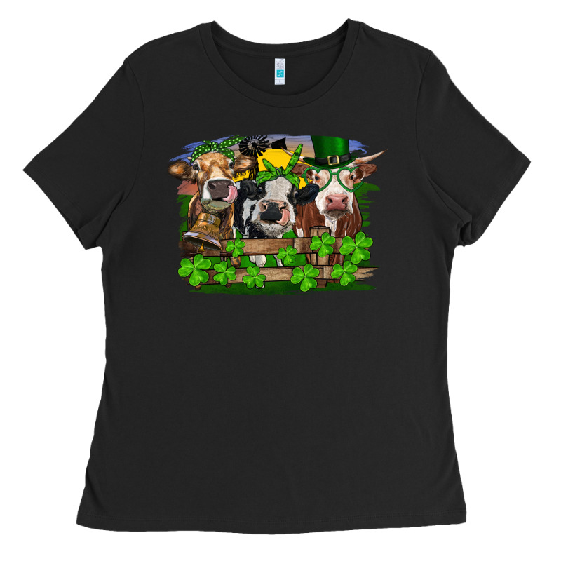 St Patrick's Day Heifers Ladies Tee by RanaPortraitStore | Teevron