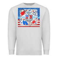 Dove Grey American memorial day rn registered nurse Premium Sweatshirt - TumblerDesignByShophia
