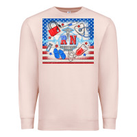 Pale Pink American memorial day rn registered nurse Premium Sweatshirt - TumblerDesignByShophia