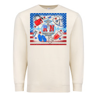 Sandshell American memorial day rn registered nurse Premium Sweatshirt - TumblerDesignByShophia
