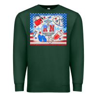 Sports Green American memorial day rn registered nurse Premium Sweatshirt - TumblerDesignByShophia