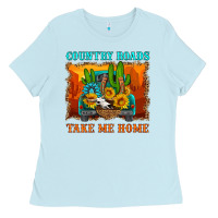 Baby Blue country roads take me home Ladies Tee - HRA Design Shop