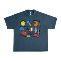 Midnight Navy softball mom Urban Heavy Tee - MaliasSmallBusiness