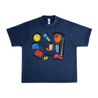 Navy softball mom Urban Heavy Tee - MaliasSmallBusiness