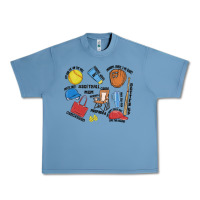 Pebble Blue softball mom Urban Heavy Tee - MaliasSmallBusiness