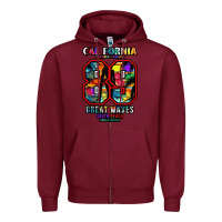 Burgundy California 89 Zipper Hoodie - Bettercallsaul