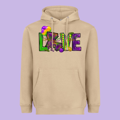 Love Louisiana Heavyweight Hoodie Designed By Howdyjamesfarm