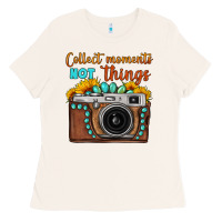 Bone collect moments not things sunflower gemstone vintage camera Ladies Tee - FaDigitalArtStudio