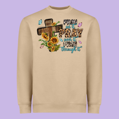 Pray On It Pray Over It Pray Through It Heavyweight Sweatshirt Designed By Maliassmallbusiness