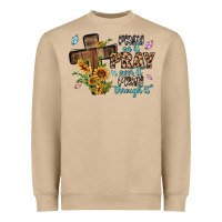 Mushroom pray on it pray over it pray through it Heavyweight Sweatshirt - MaliasSmallBusiness