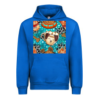 Cobalt dog coffee cups and food container with cowhide seamless pattern bbs Urban Hoodie - BundleAndBundleShop