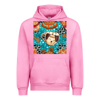 Fuchsia Pink dog coffee cups and food container with cowhide seamless pattern bbs Urban Hoodie - BundleAndBundleShop